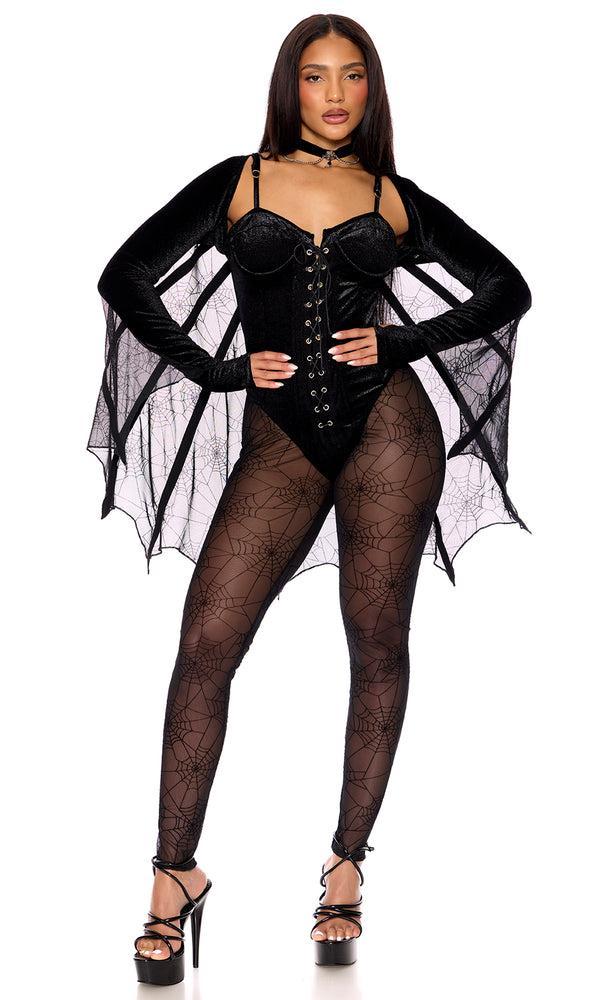 Forplay World Wide Web Spider Costume Black