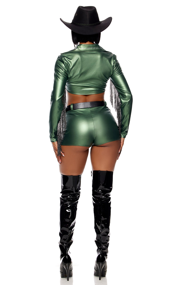 Forplay Yee Haw Cowgirl Costume Green