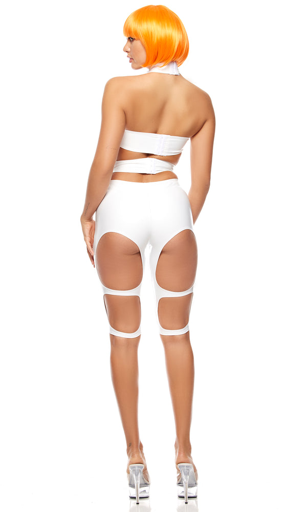 Forplay Futuristic Element Sexy Movie Character Costume White