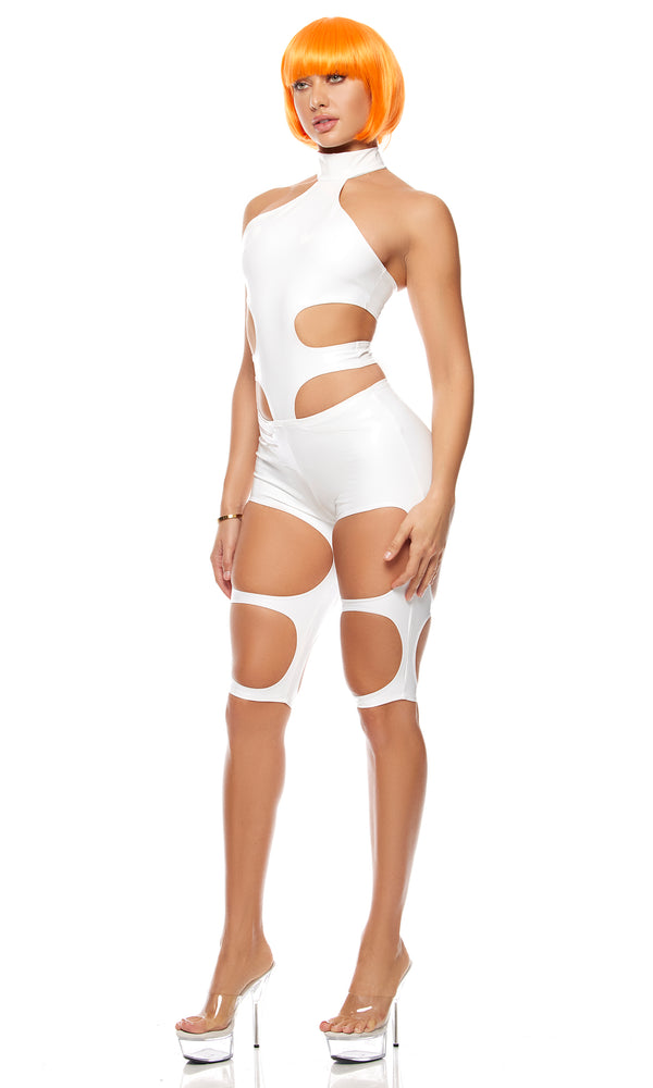 Forplay Futuristic Element Sexy Movie Character Costume White