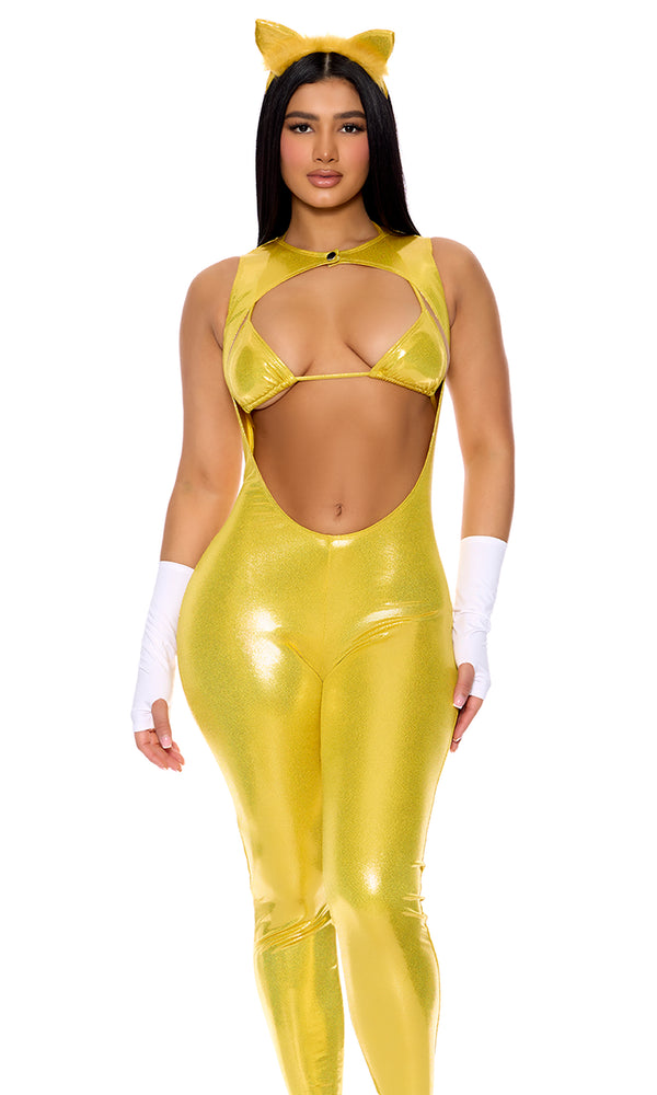 Forplay Heads Or Tails Video Game Character Costume Yellow