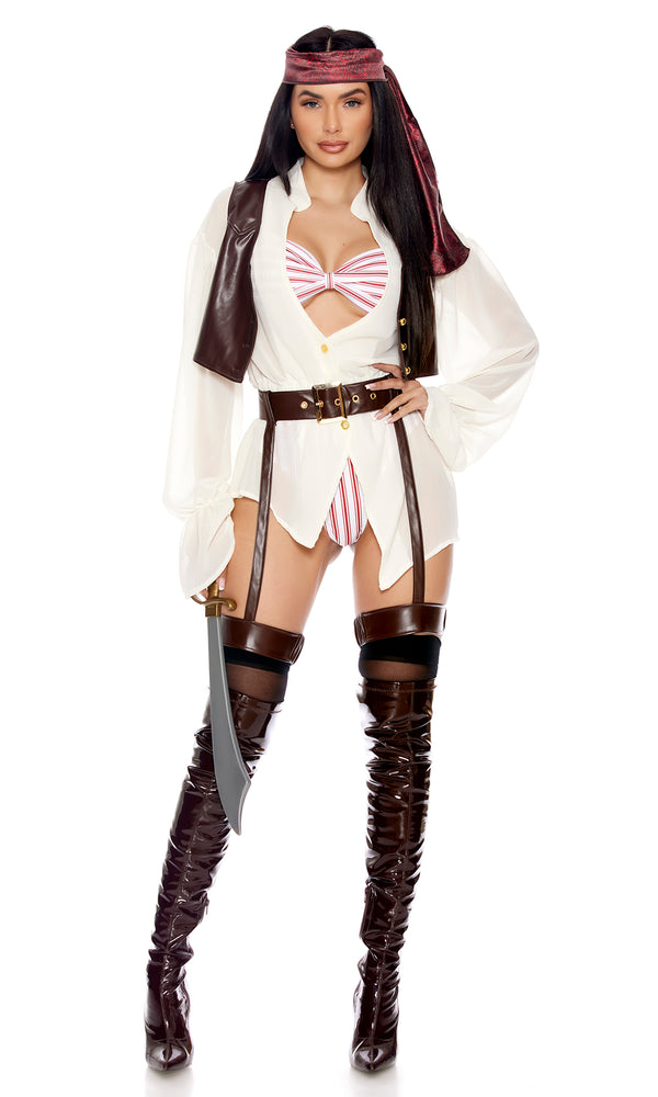 Forplay I'm Captain Sexy Movie Character Costume Multicolor