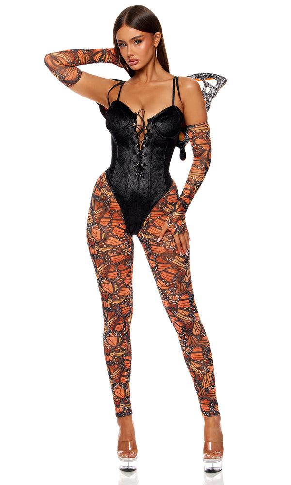 Forplay Metamorphisis Butterfly Costume Orange Combo