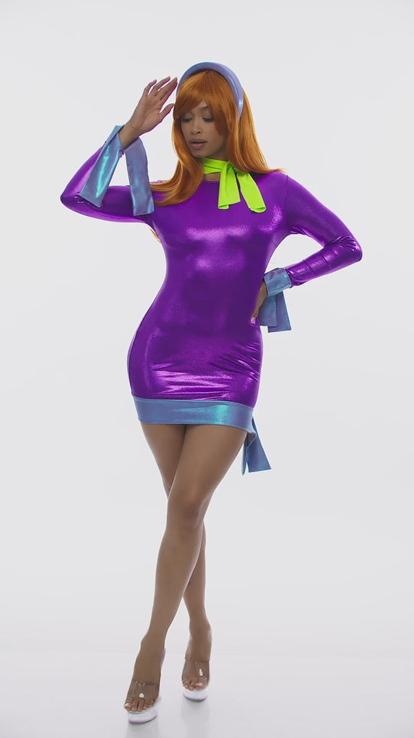 Forplay Model Detective Sexy Cartoon Character Costume Purple