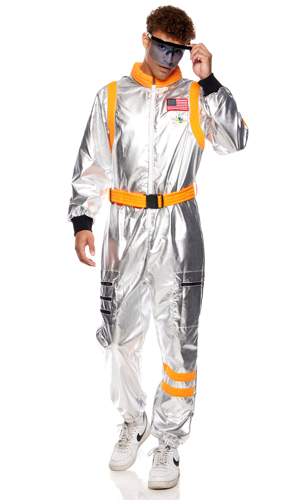 forplay Moon Landing Men's Astronaut Costume Silver