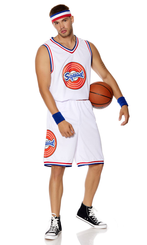 Forplay Nothing But Net Men's Basketball Costume White
