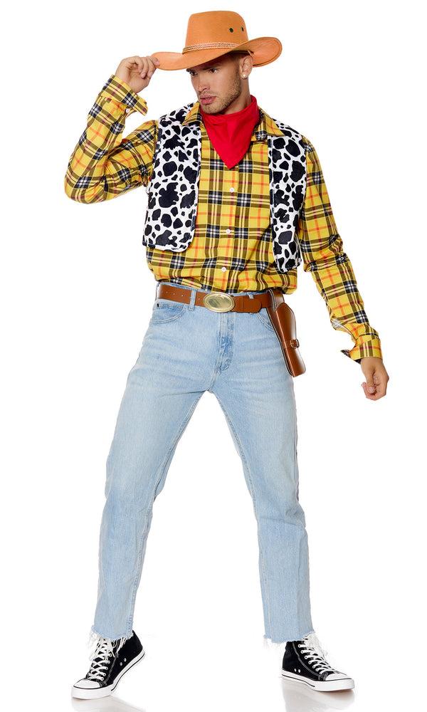 forplay Playtime Deputy Men's Movie Character Costume Yellow Combo