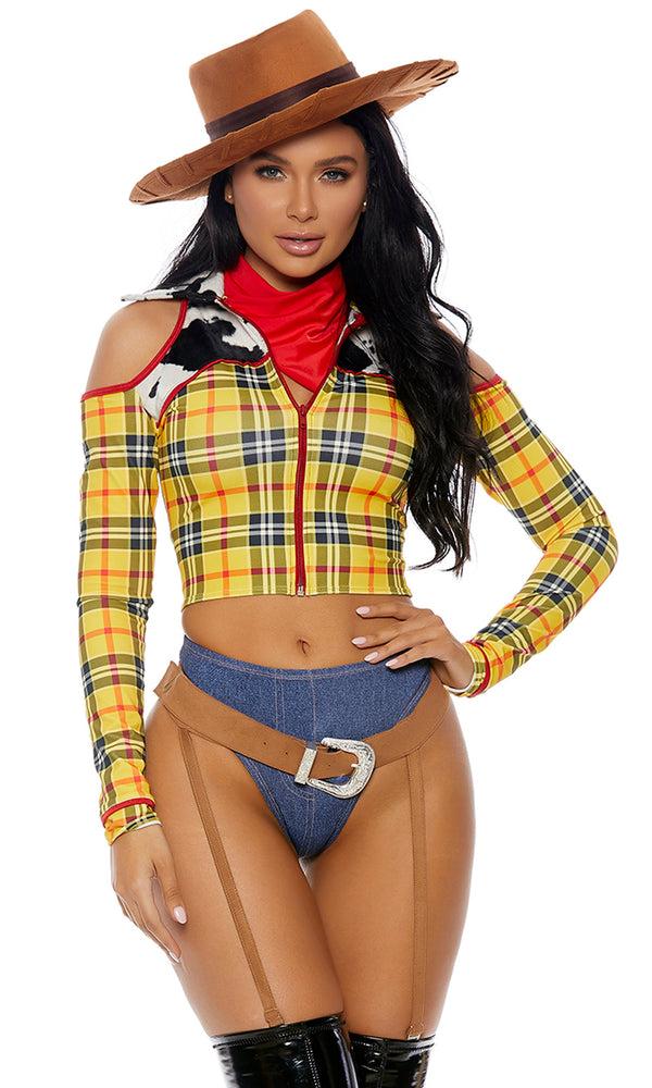 Forplay Playtime Sheriff Sexy Cowboy Movie Character Costume Yellow