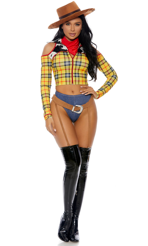forplay Playtime Sheriff Sexy Cowboy Movie Character Costume Yellow
