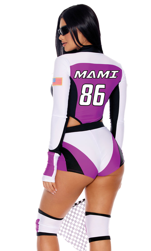 Forplay Ready To Race Sexy Motocross Racer Costume Neon Purple