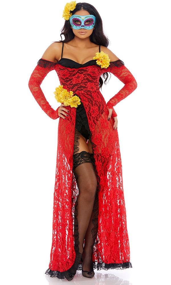 Forplay Reina De Muerte Movie Character Costume Red