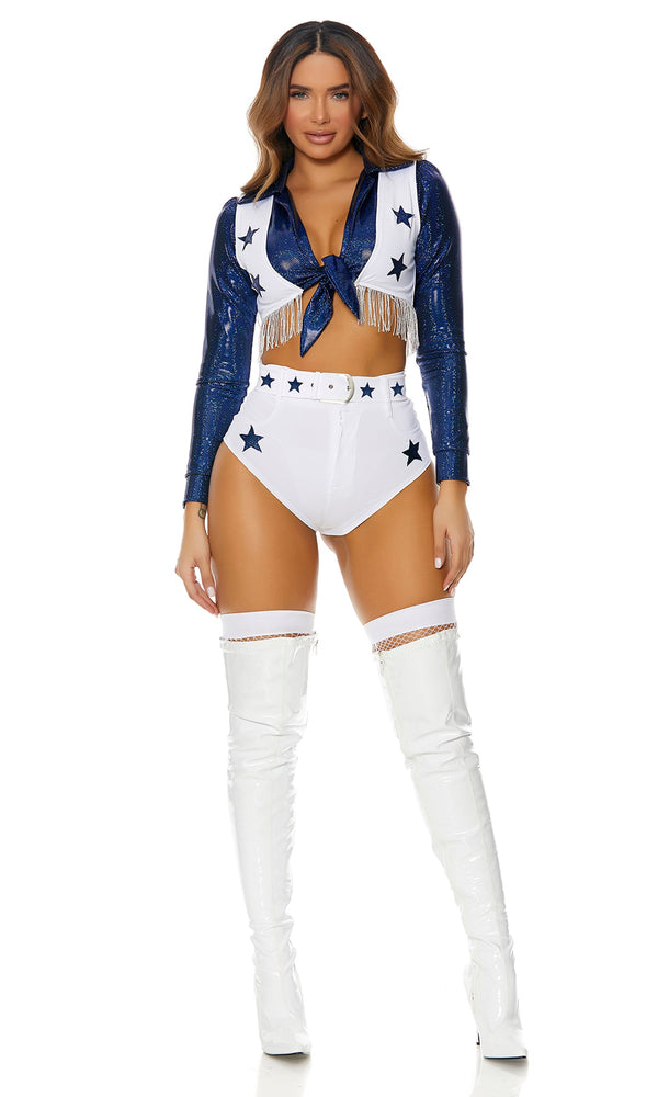 forplay Seeing Stars Sexy Cheerleader Costume White