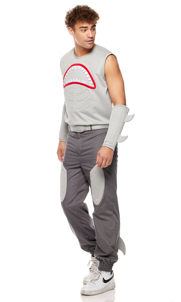 Forplay Shark Frenzy Men's Movie Character Costume Gray