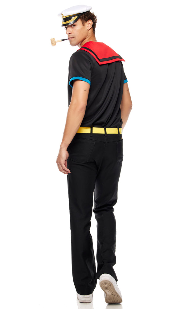 Forplay The Sailor Man Men's Cartoon Character Costume Black