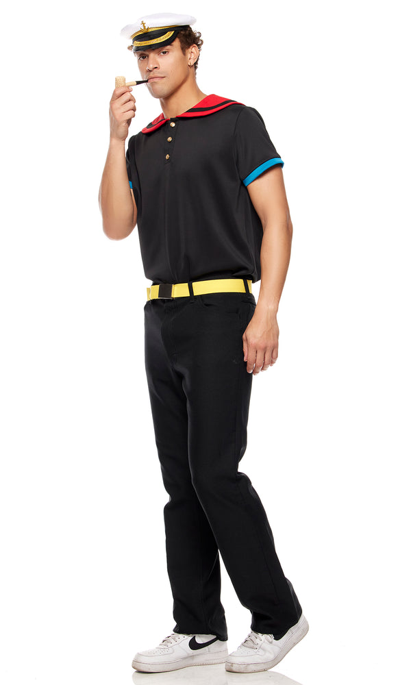 Forplay The Sailor Man Men's Cartoon Character Costume Black
