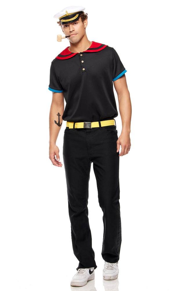 forplay The Sailor Man Men's Cartoon Character Costume Black