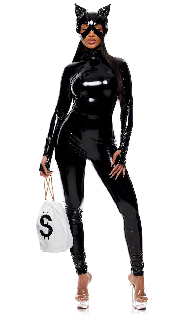 forplay Throw It in the Bag Sexy Cat Burglar Costume Black