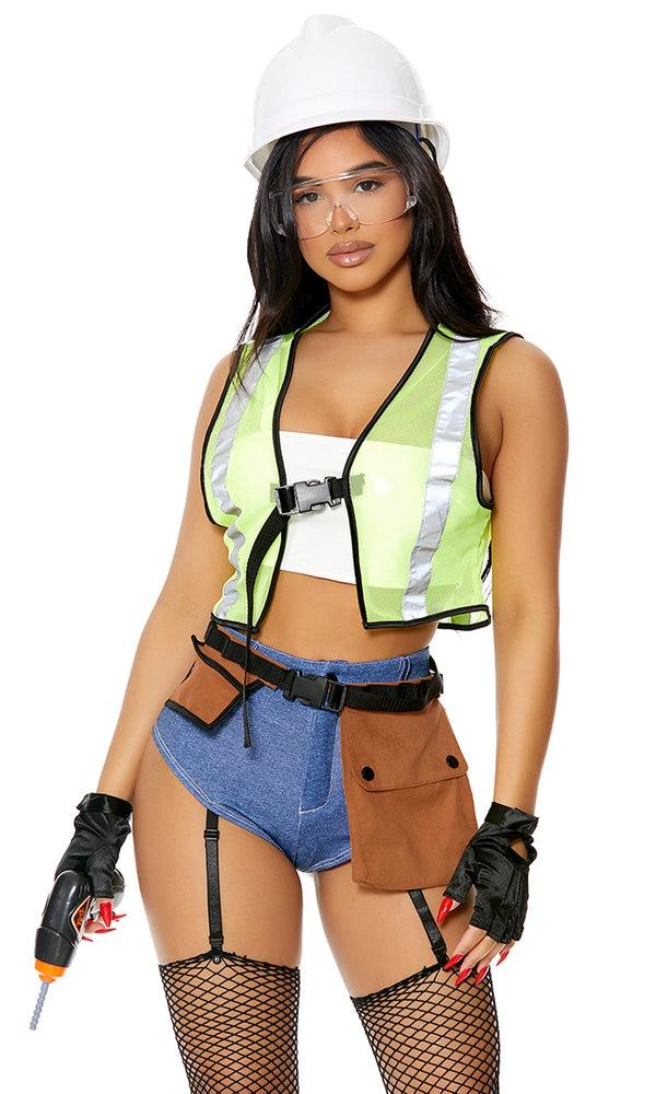 forplay Under Construction Sexy Construction Worker Costume Yellow