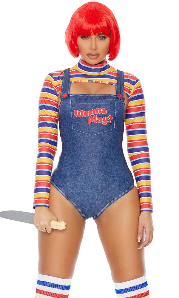 Forplay Wanna Play? Sexy Movie Character Costume Multicolor