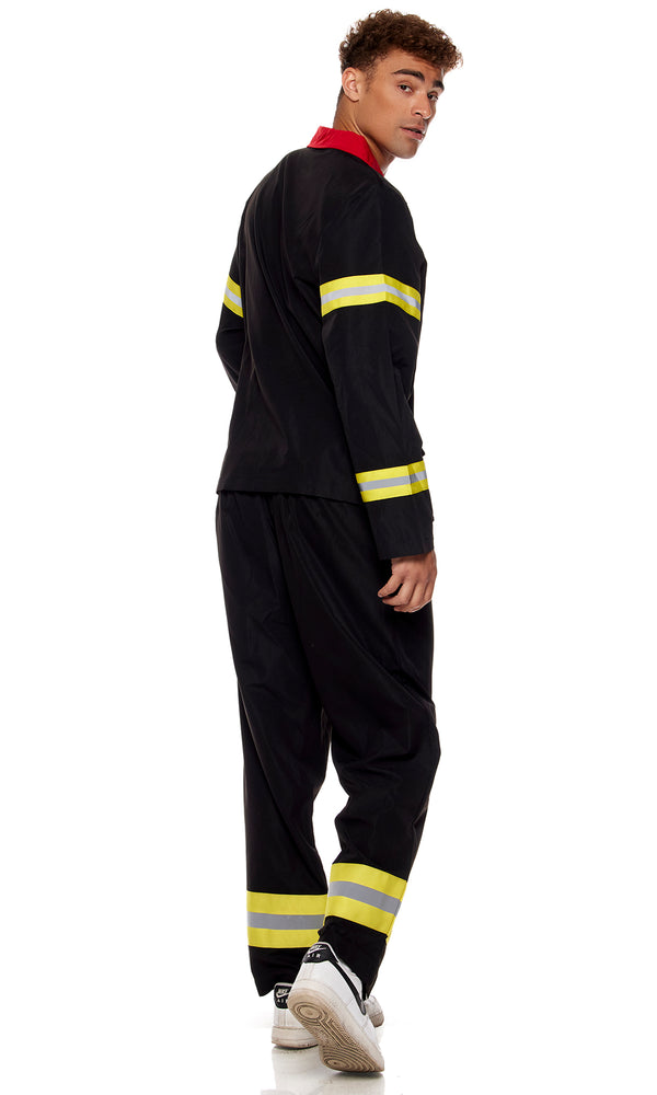 Forplay Where's The Fire Men's Firefighter Costume Black