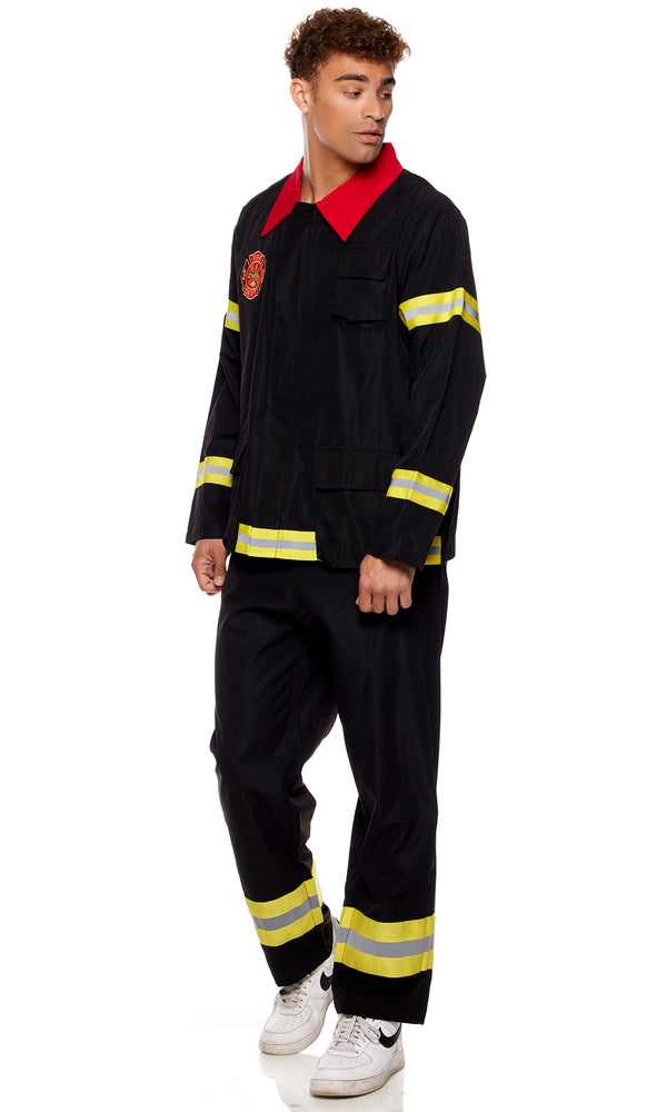 Forplay Where's The Fire Men's Firefighter Costume Black