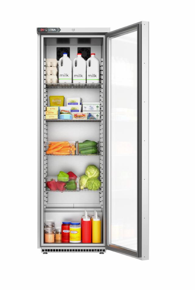 Foster XR415G: 410L Glass Door Cabinet Refrigerator