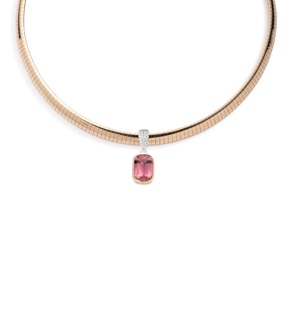 foundrae 11.85 ct Pink Tourmaline One-of-a-Kind Medium Sleek Collar Necklace