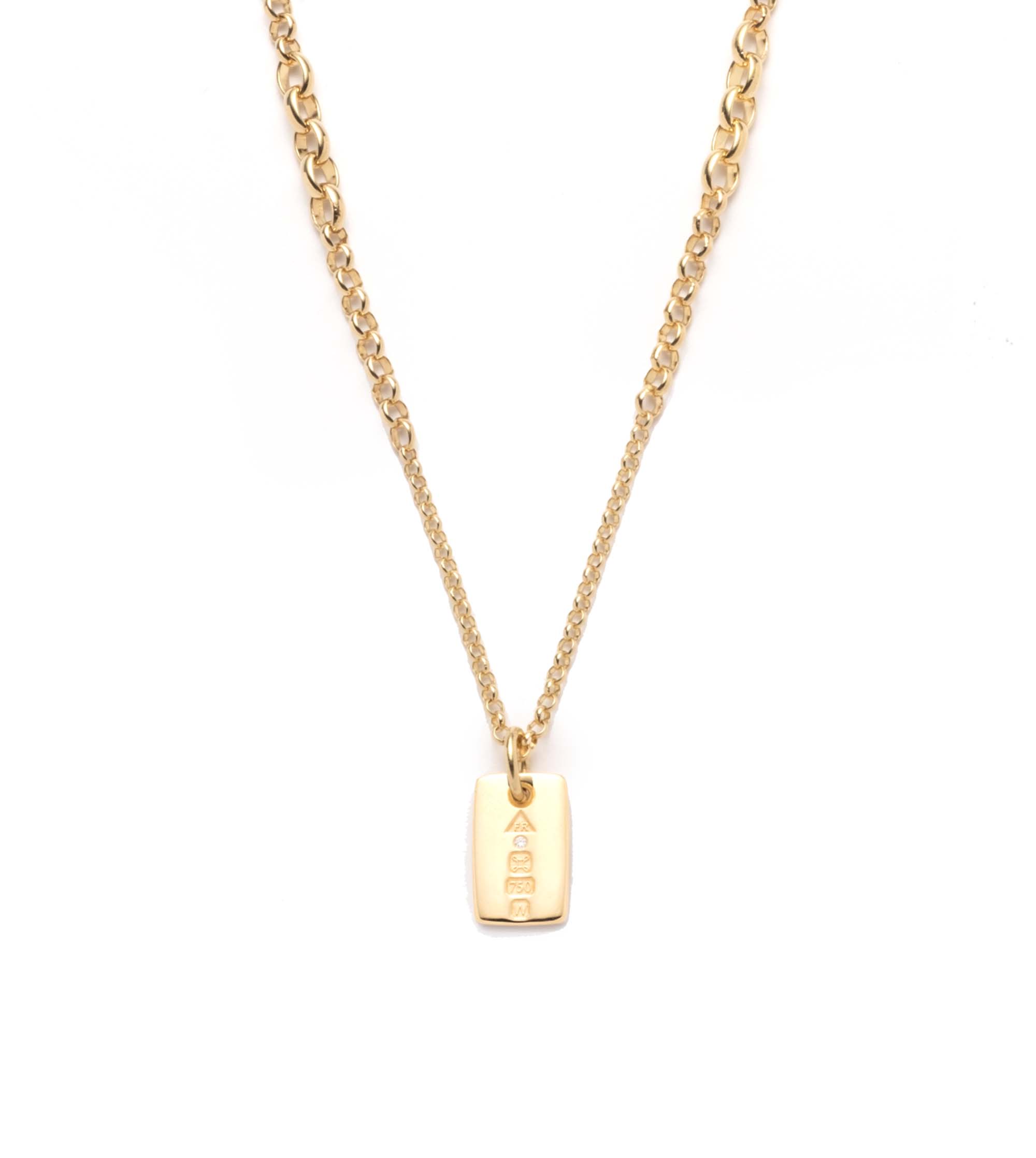 foundrae 18" Graduated Belcher Chain with Small Ingot