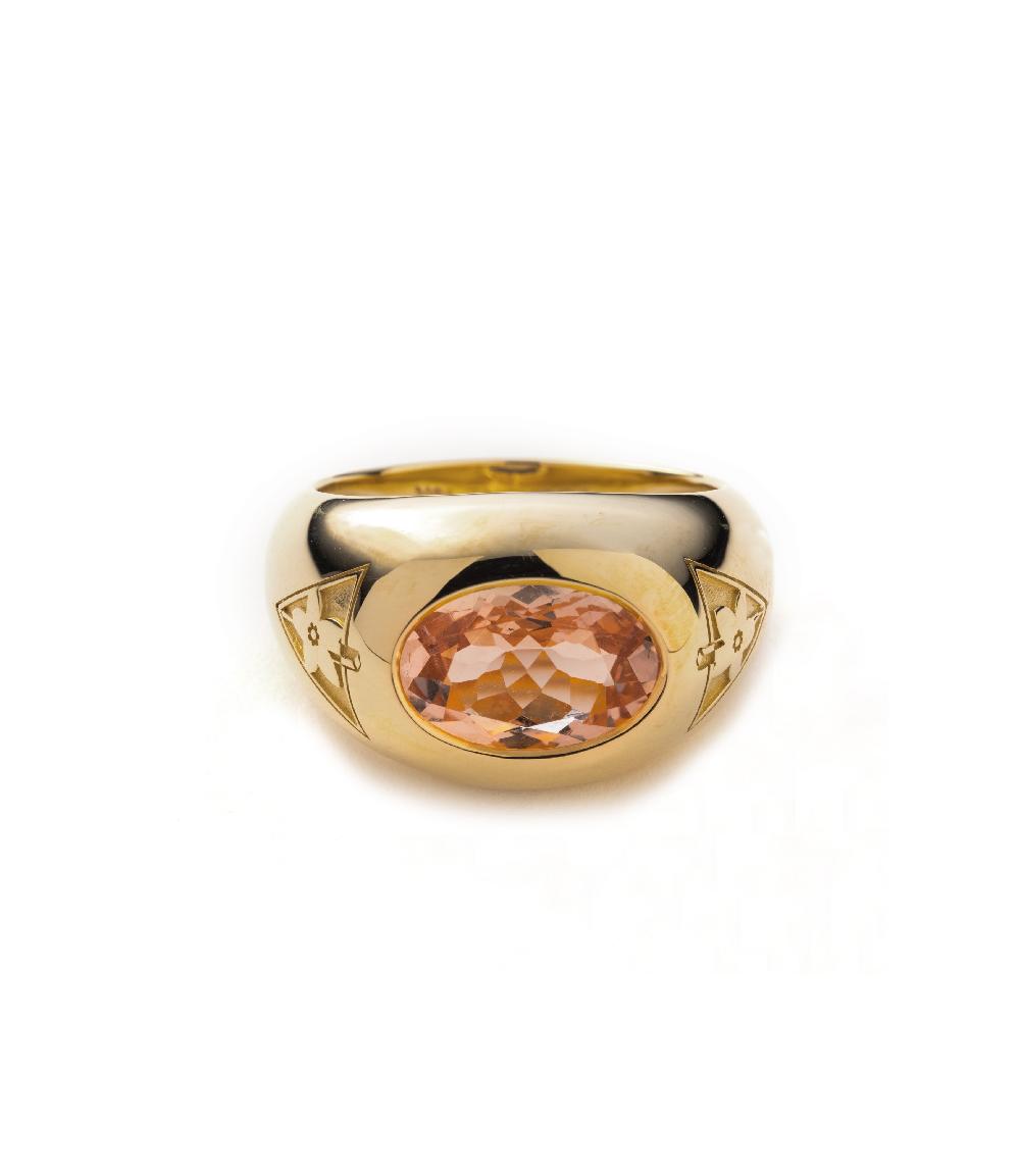 foundrae 6.44 ct One-of-a-Kind Gemstone Ring in Yellow Gold with Morganite