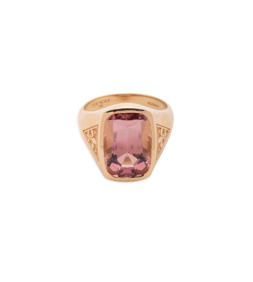 foundrae 8.48 ct Pink Tourmaline - Internal Compass One of A Kind Gemstone Ring