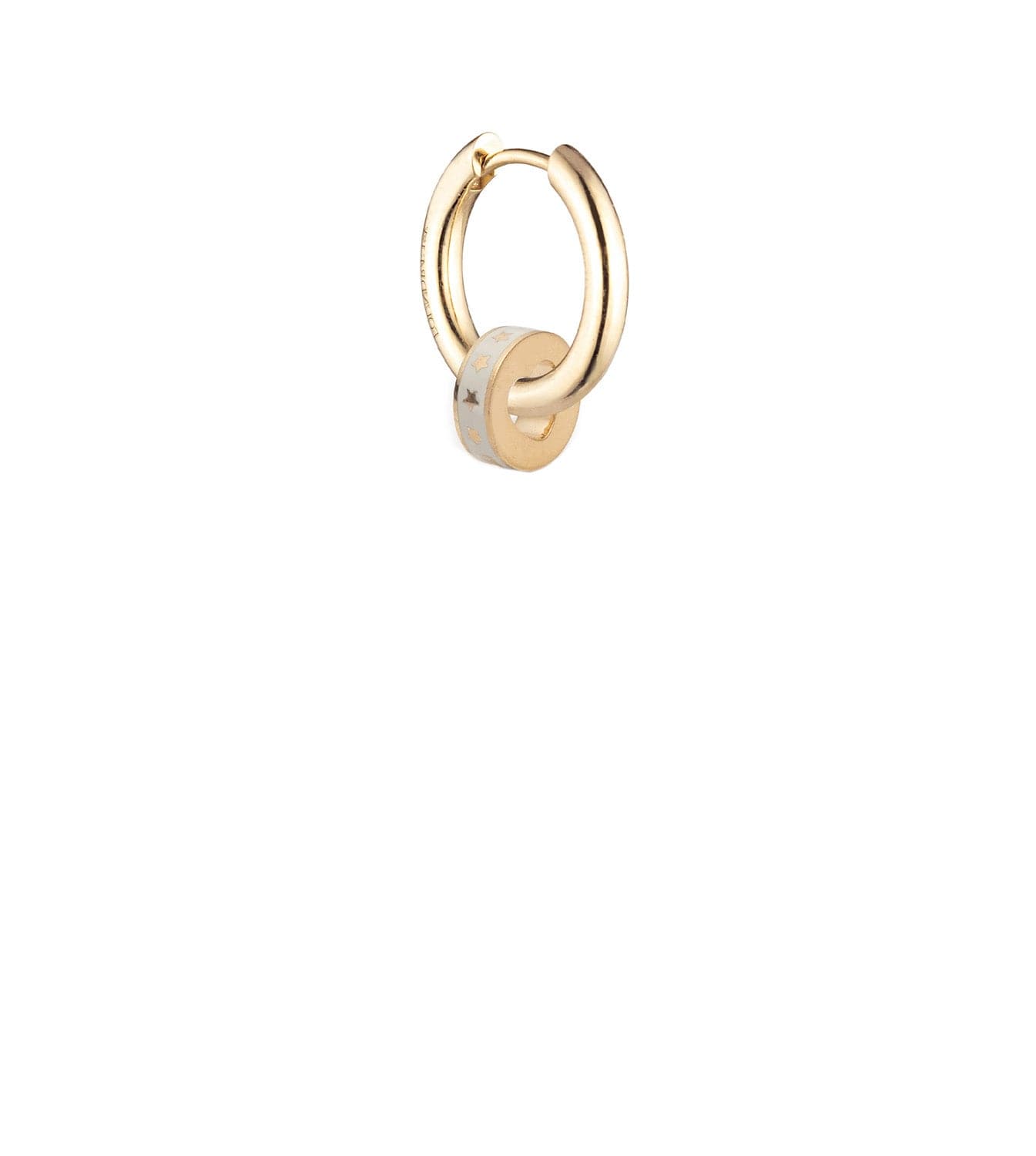foundrae Amate - Love Heart Beat Small Chubby Hoop Earring