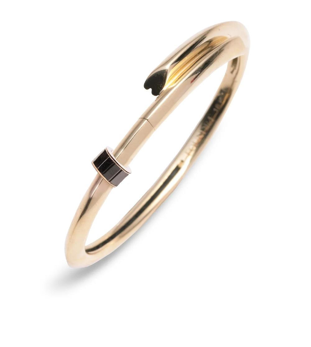 foundrae Baguette Black Diamond - Love Heart Beat Strong Heart Bangle