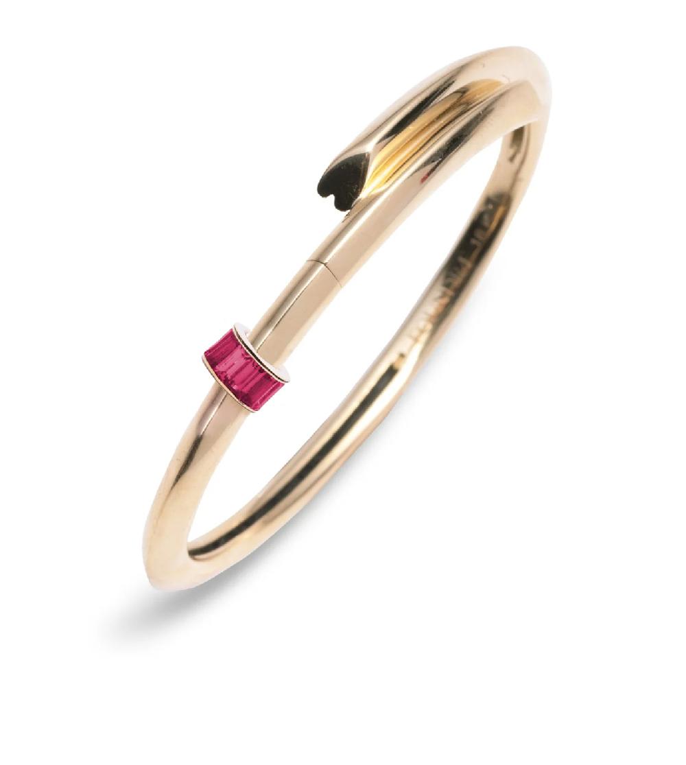 foundrae Baguette Ruby - Love Heart Beat Strong Heart Bangle