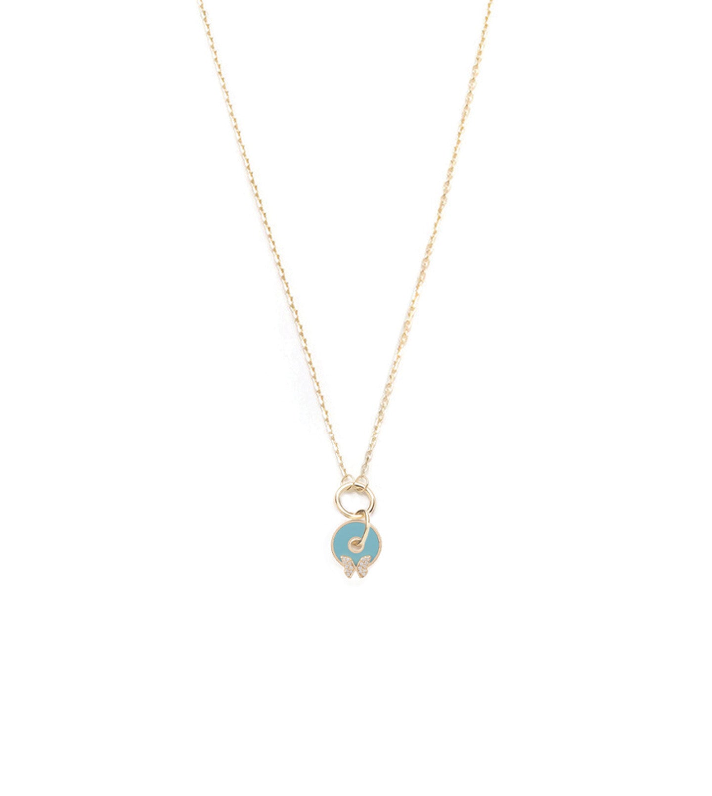 foundrae Butterfly – Reverie Symbol Disk Drop Necklace