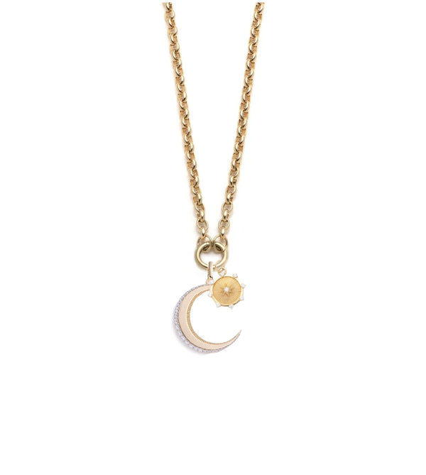 foundrae Crescent & Spark Heavy Belcher Open Chain Necklace Story