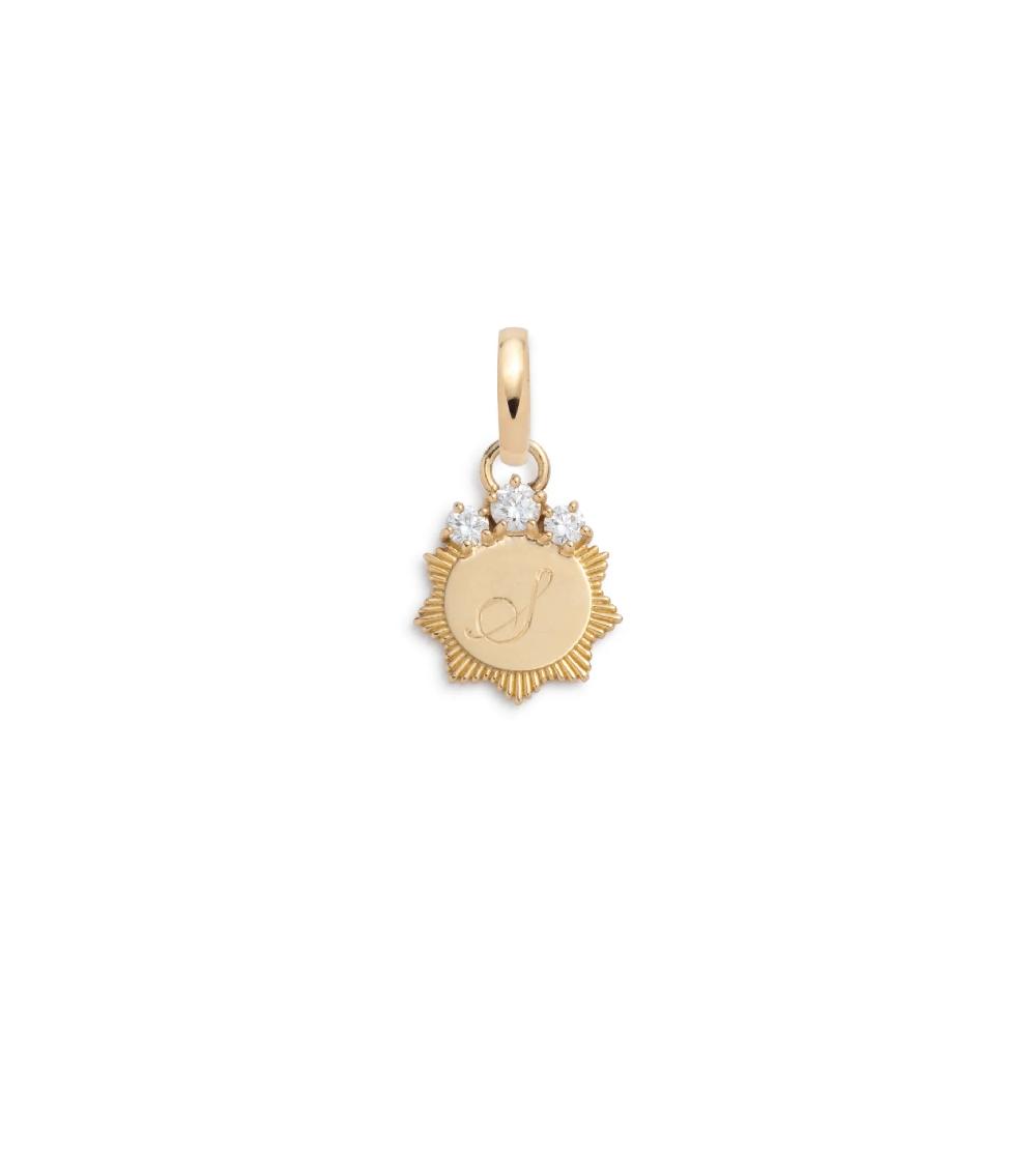 foundrae Diamond Engravable Miniature Medallion with Annex Link