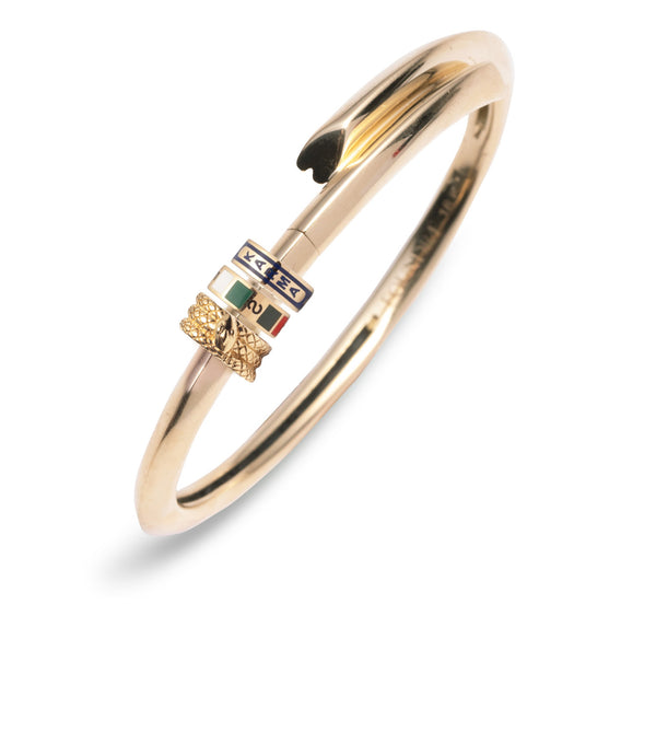foundrae Double Tenet and Snake Strong Heart Bangle
