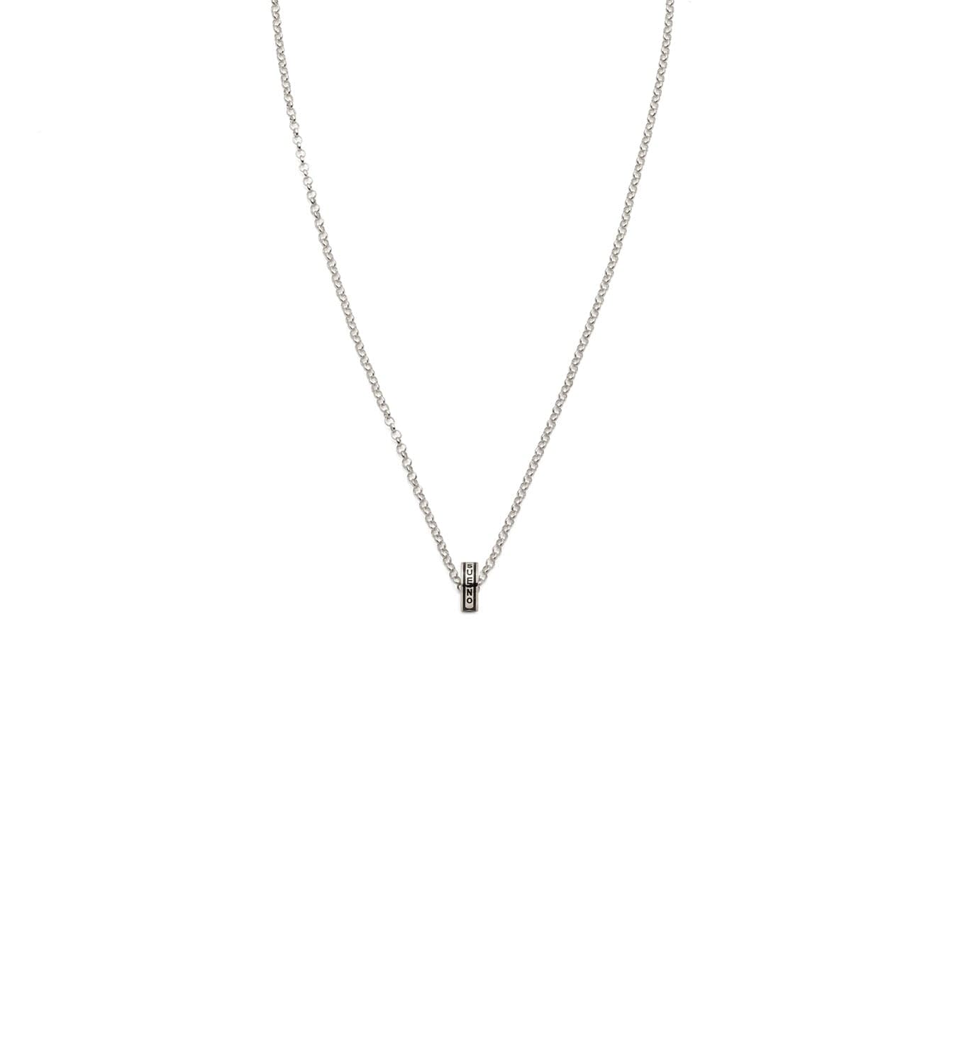 foundrae Dream Heart Beat Fine Belcher Chain Necklace White Gold