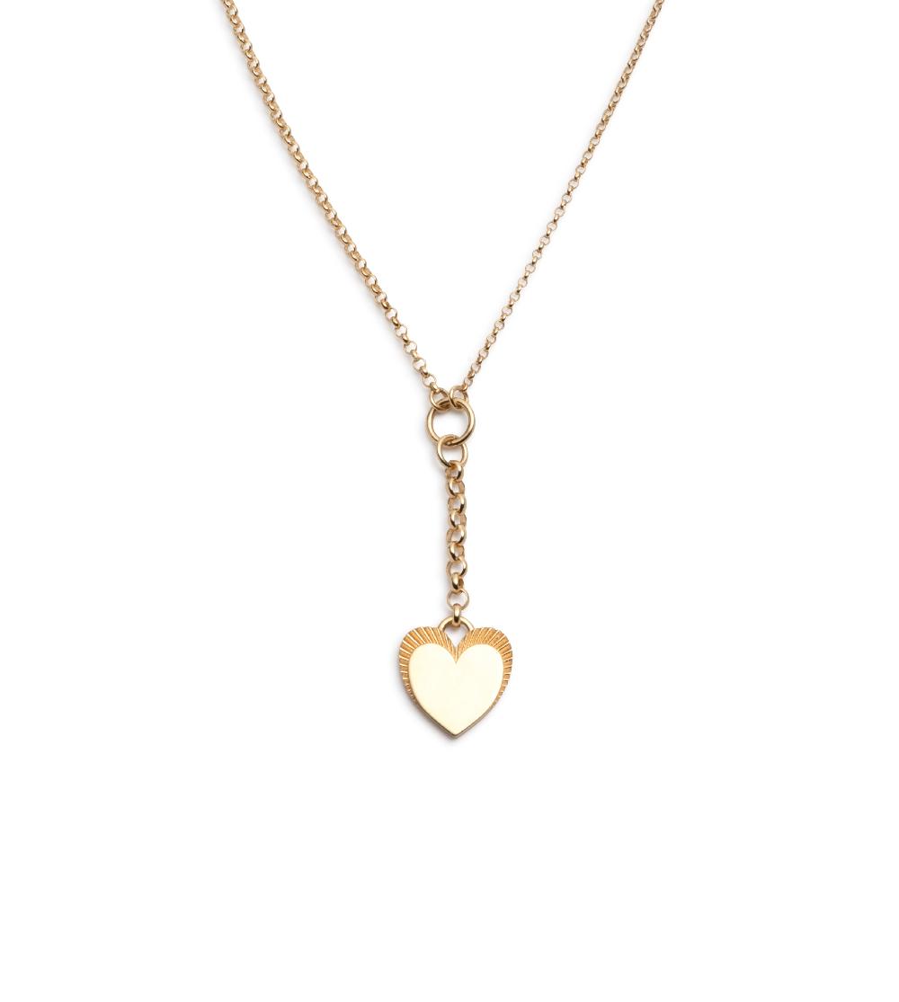 foundrae Engravable Heart Small Mixed Belcher Extension Necklace