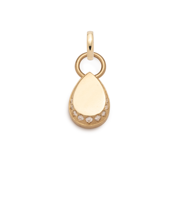 foundrae Engravable Pear Small Medallion with Annex Link