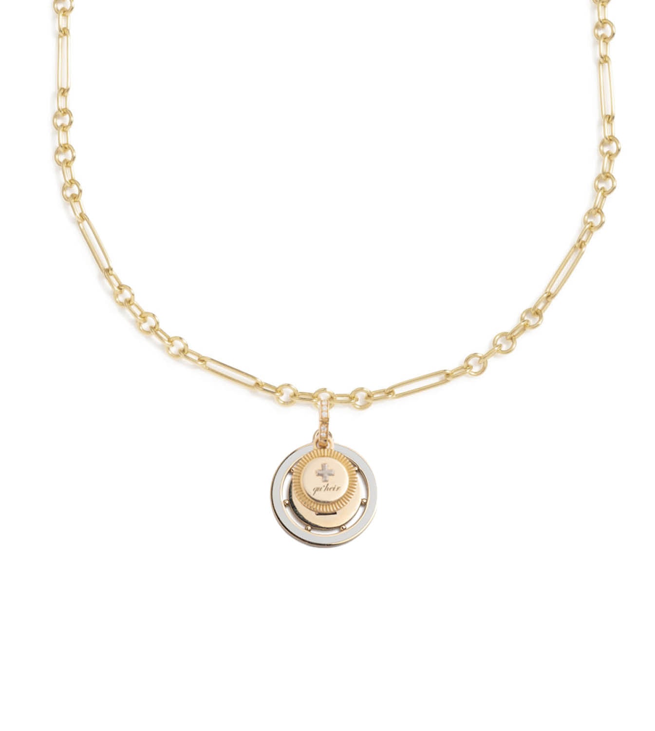 foundrae Ever Growing Love - Vivacity Fine Mixed Clip Chain Couplet Necklace