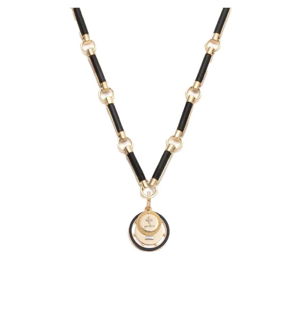 foundrae Ever Growing - Vivacity Element Chain Couplet Necklace Onyx
