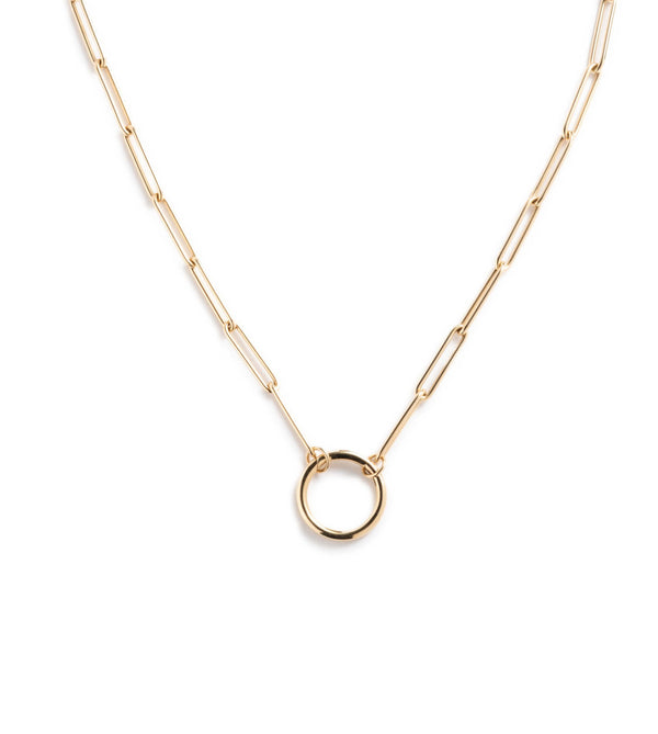 foundrae Extended Clip Open Chain in Yellow Gold 18"