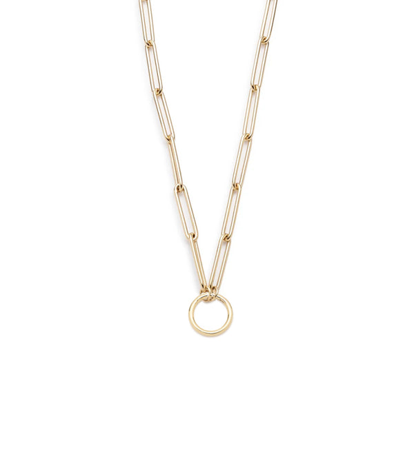 foundrae Extended Clip Open Chain in Yellow Gold 24"