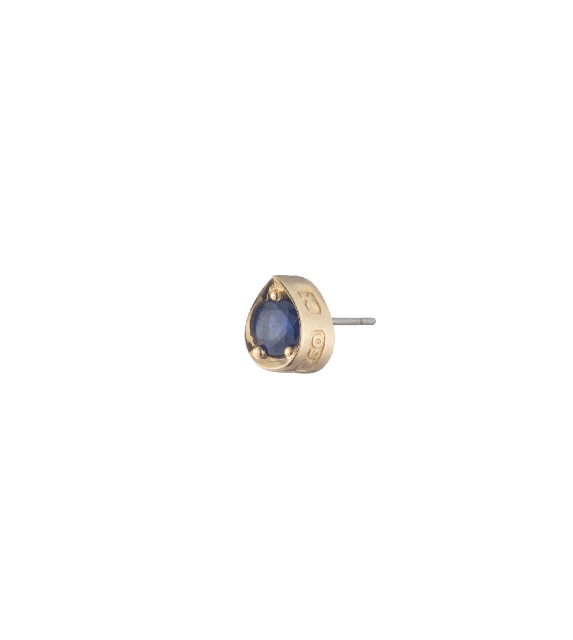foundrae Forever & Always a Pair - Love 0.20ct Blue Sapphire Gemstone Stud Earring