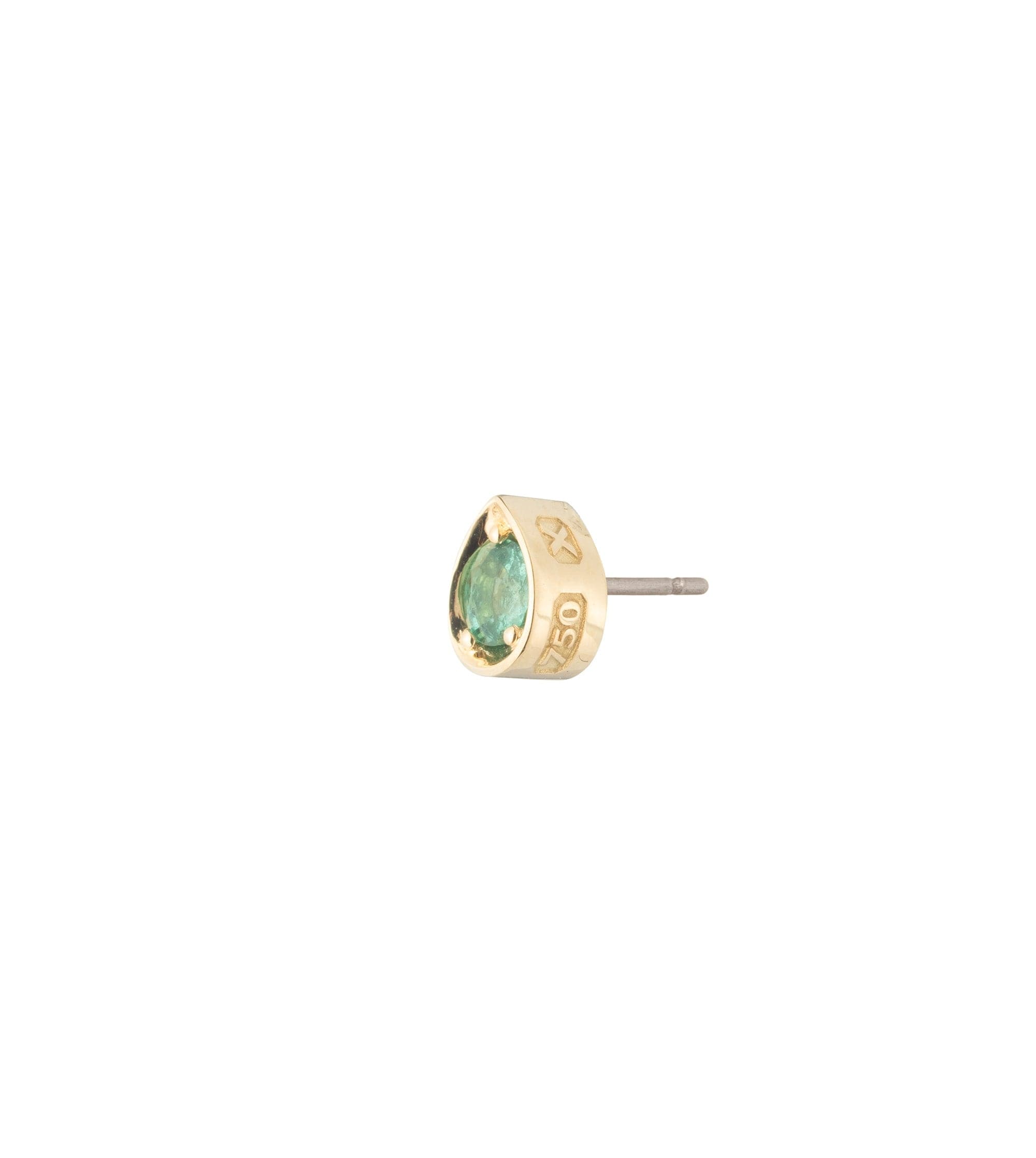 foundrae Forever & Always a Pair - Love 0.20ct Emerald Gemstone Stud Earring