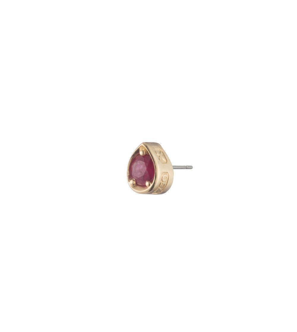 foundrae Forever & Always a Pair - Love 0.20ct Ruby Gemstone Stud Earring