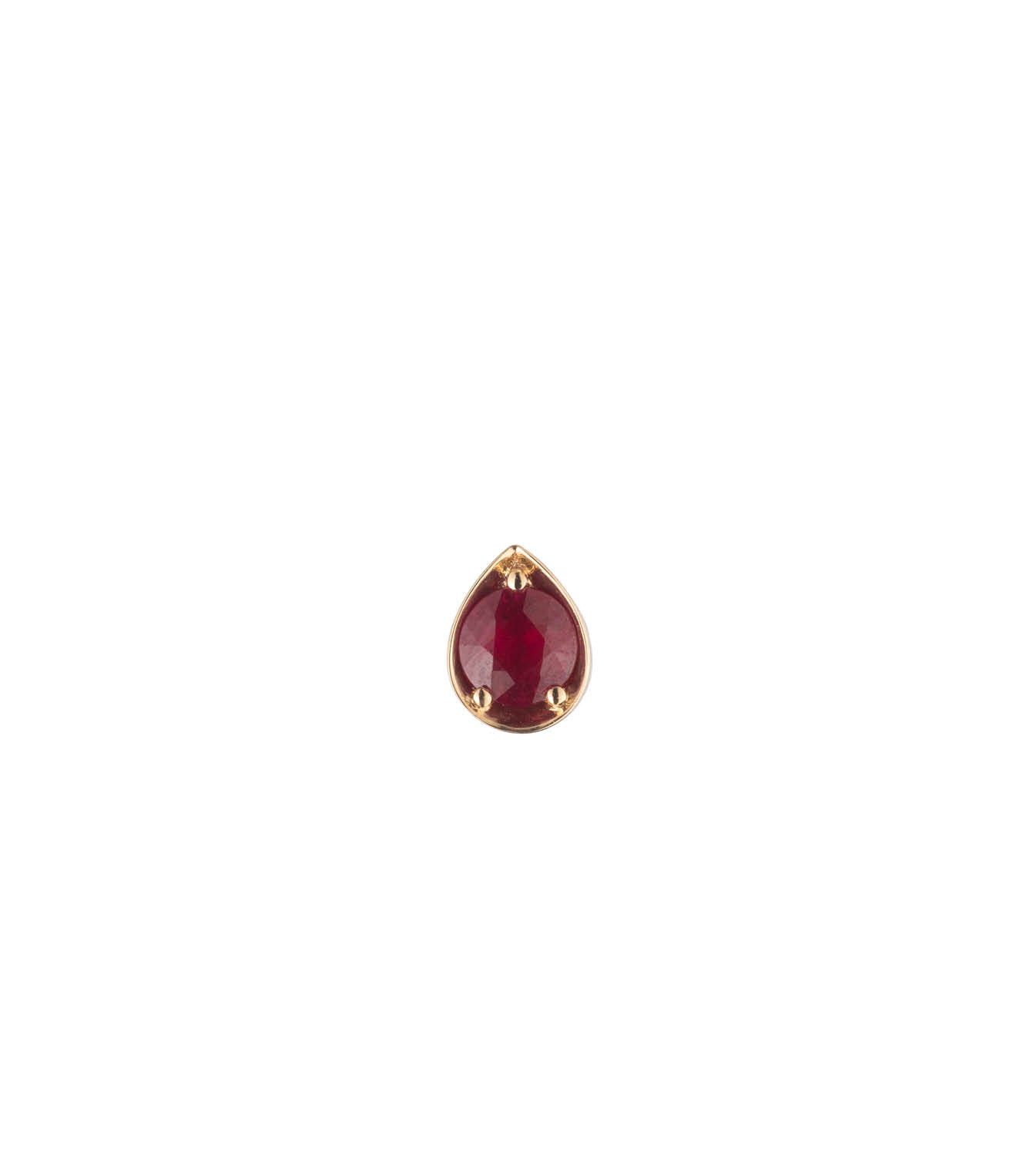 foundrae Forever & Always a Pair - Love 0.5ct Ruby Gemstone Stud Earring