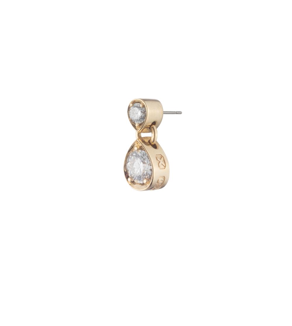 foundrae Forever & Always a Pair - Love Diamond Gemstone Double Drop Earring