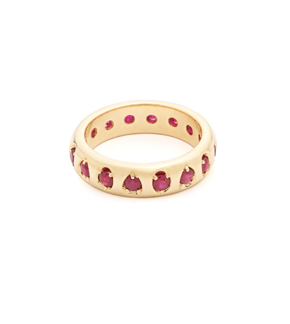 foundrae Forever & Always a Pair- Love Ruby Gemstone Band